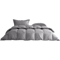 斯诺曼 抑菌静音羽绒被芯保暖95%鹅绒冬被子2.2*2.4m充1.1kg灰色