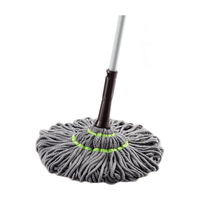 宝家洁自拧水拖把免手洗家用旋转拧水普通老式拖布手拧式自拧干纤维拖把 免手洗拖把