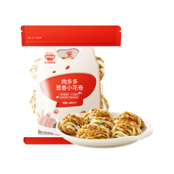 秋田满满 肉多多葱香小花卷儿童早餐速食包子早茶点心面点180g