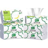 雨森(YUSEN)森韵净柔抽取式抽纸面巾纸抽纸80抽/320张/包餐巾纸家用纸抽原木 80抽*6包