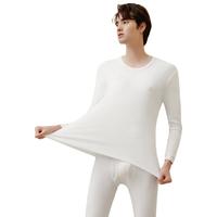 100%棉231克厚款防静电圆领秋衣秋裤套装男保暖内衣男套装