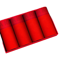 cabra kalani男士内裤男莫代尔平角四角运动本命年蛇年红色福字轻薄宽松短裤头 A1CK莫代尔抑菌大红款 4条 XL (110-140斤) A1CK莫代尔抗菌大红款 XL(110-140斤)