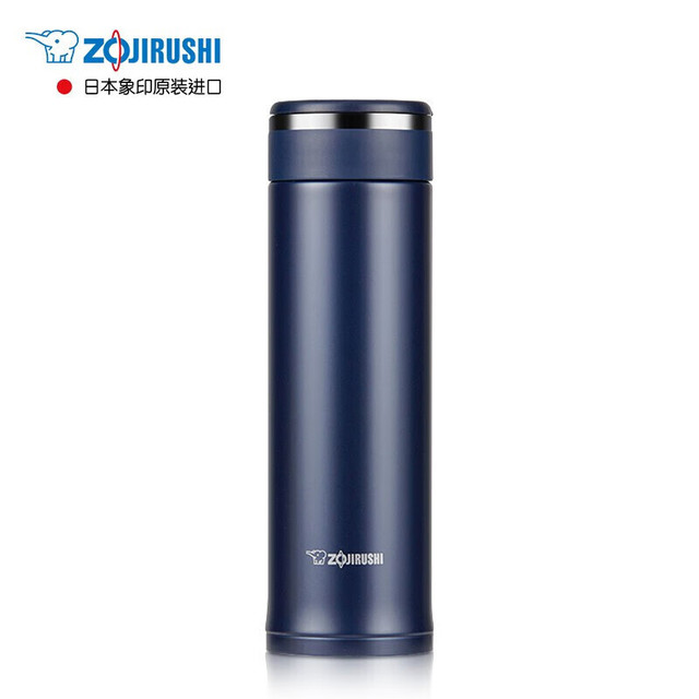 PLUS会员：ZOJIRUSHI 象印 保温杯冷杯不锈钢水杯SM-JF48 深蓝色480ml