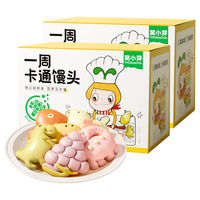 窝小芽 一周卡通果蔬馒头 420g