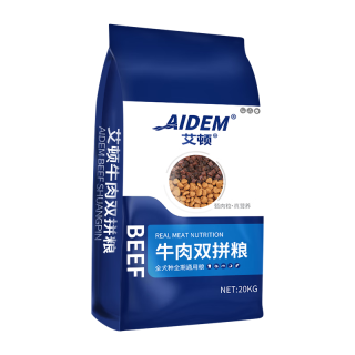 艾顿 牛肉粒双拼牛肉味狗粮通用型40斤