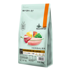 比瑞吉 无谷草本系列 车前子全犬成犬狗粮 2kg