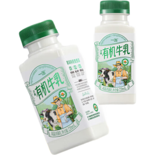 一鸣 有机纯牛奶 高钙低温生牛乳 200ml*6瓶