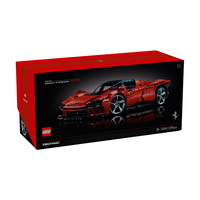 乐高(LEGO)积木机械组红色法拉利42143生日礼物 8月新品法拉利代顿SP3 水晶螺母透明款展示盒