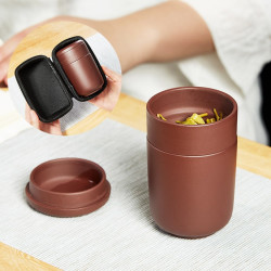 尊壶 周益 紫砂杯 快客杯 旅行茶具 过滤茶水分离 原矿紫泥