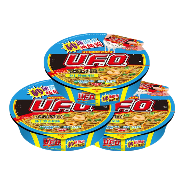 日清食品 UFO飞碟炒面 虾仁炒面味 116g*12碗 整箱装