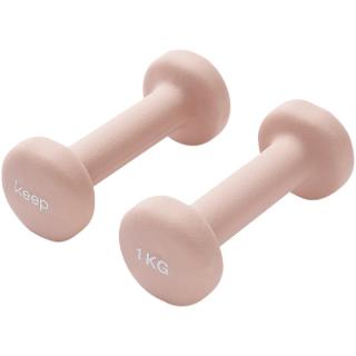 Keep 哑铃 健身家用彩色浸塑环保手铃 1kg*2