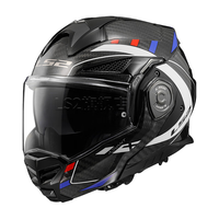 LS2碳纤维后空翻头盔摩托车双镜片180°碳纤揭面盔四季3C认证FF901 亮黑 XL(58-59CM)