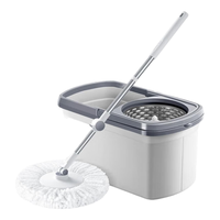 TOPOTO 大卫 双驱动旋转拖把桶通用懒人免手洗拖地家用一拖净拖布 配置共2个拖头