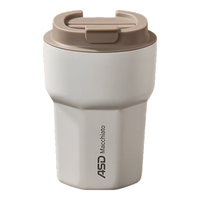 爱仕达 保温杯 陶瓷防粘镀层内胆 便携双饮咖啡杯 RWS35B6WG-IV 月白色 350ml