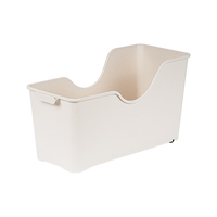 京东京造 白方方橱柜收纳盒夹缝分类收纳箱带轮3只装【加大款-可装锅具】