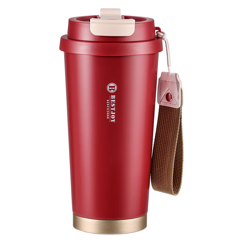 红色520ml咖啡杯