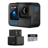 GoPro HERO12 Black 5.3K视频防抖 黑色 128GB 运动相机+增强双充