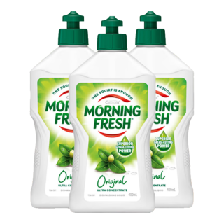 MORNING FRESH 晨新辰清澳洲进口浓缩洗洁精经典原味400ml*3高效果蔬奶瓶清洗剂