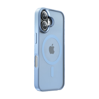 京东京造 防摔 iPhone16手机壳 磁吸支架 MagSafe充电 磨砂蓝 PC+TPU