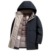 雪中飞 SNOWFLYING【90鸭绒】2024冬季羽绒服男款中长款中老年爸爸装外套