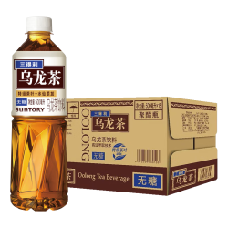 三得利 无糖乌龙茶饮料 0糖0能量0脂 500ml*15瓶整箱装