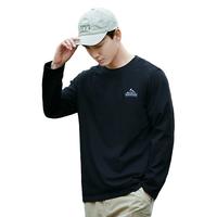 拓路者 Pioneer Camp男士t恤长袖春款纯棉阔版圆领打底衫简约印花休闲上衣男装