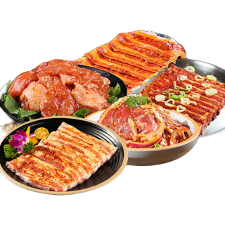 YASEEGO 羊食光 韩式烤肉户外家庭家用新鲜雪花肥牛牛肉片1200g拌肉烧烤套餐食材