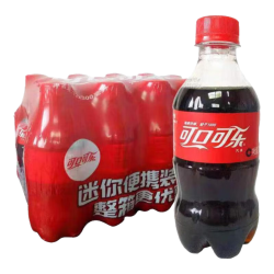 可口可乐 饮料可乐小瓶碳酸饮料冲调批发聚会批发 6瓶*300ml可乐