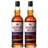 HIGHLAND QUEEN 高地女王 苏格兰威士忌雪莉桶3年原瓶原装进口洋酒700ML*2瓶装