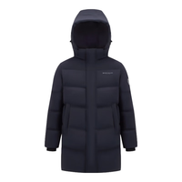 波司登羽绒服男90绒中长款运动连帽加厚保暖冬季外套B40145105 175/96A