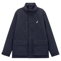 诺帝卡 NAUTICA男装秋冬防轻溅水立领隐藏帽防风保暖厚外套棉服JE2404