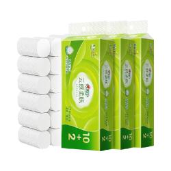 心相印 云感柔肤卫生纸100g12卷3提无芯卷纸厕纸
