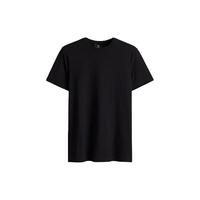 H&M男装女装T恤夏季休闲潮流舒适潮流圆领套头短袖潮流上衣0570002 黑色 M 175/100