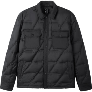 gxgjeans 美式翻领轻薄羽绒服 黑色
