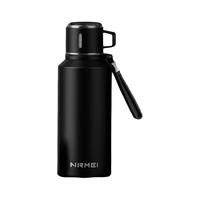 恩尔美（nRMEi）保温杯大容量男女士泡茶杯茶水分离316不锈钢商务便携饮用水杯子 商务黑 800ml 【茶水分离+杯套】