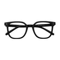  潮库 防蓝光 近视眼镜框 防蓝光镜片  亮黑 1.61
