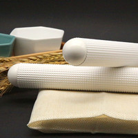 芙蓉景 吐司面包饺子皮浮点排气擀面杖 家用不粘揉面棍烘焙工具 25cm白色小号