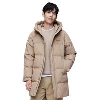 冬季男式经典大众休闲日常居家办公中长款连帽羽绒服