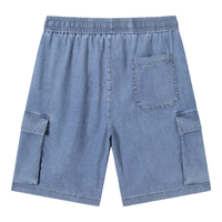 森马（Semir）森柔牛仔|牛仔中裤男复古水洗工装短裤oversize夏季103324123107 牛仔中蓝88201 M