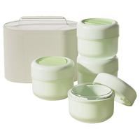 双枪保温饭盒高硼硅玻璃内胆可微波炉加热便携餐盒四件套