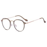 Erilles 金属眼镜架复古眼镜框冷茶金框+ 161非球面镜片