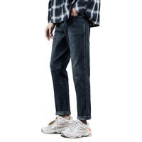 唐狮 TONLION牛仔裤男修身复古水洗锥形小直筒牛仔裤男休闲牛仔裤
