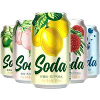 名仁堂 名仁苏打水气泡水0糖0脂0卡无糖饮料名仁气泡水柠檬苏打汽水12罐