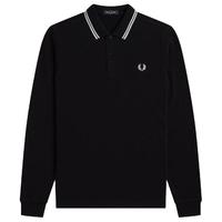 FRED PERRY M3636 男士撞色条纹翻领长袖polo衫