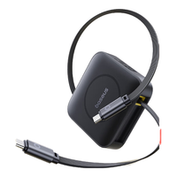 BASEUS 倍思 Nomos 数据线USB3.0伸缩Type-C快充电线接移动硬盘传输适用苹果iPhone15/华为Mate60小米手机 黑