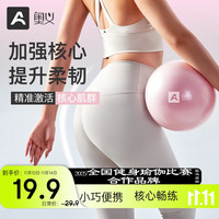 奥义 普拉提小球瑜迷你伽球25cm塑形翘臀美体体操运动平衡球女 初云粉-升级防爆