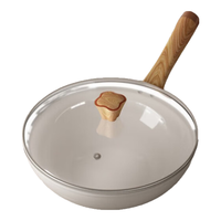 京严匠造陶瓷锅炒锅不粘锅平底炒菜锅煎锅厨具圆底无氟涂层燃气电磁炉家用 【升级耐磨】0氟抗菌陶瓷锅 30cm 不挑炉灶丨不粘耐磨丨久用不黑