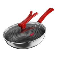 康巴赫炒锅不粘锅家用炒菜锅304食品级不锈钢燃气电磁炉锅具