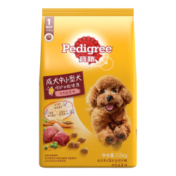 宝路 成犬狗粮泰迪茶杯犬柯基中小型金毛大型犬全价粮 泰迪中小型成犬鸡肉味7.5kg/15斤