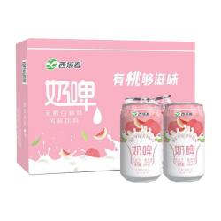 西域春 新疆风味白桃味奶啤300ml*12罐亦奶亦啤含有乳酸菌聚会畅饮